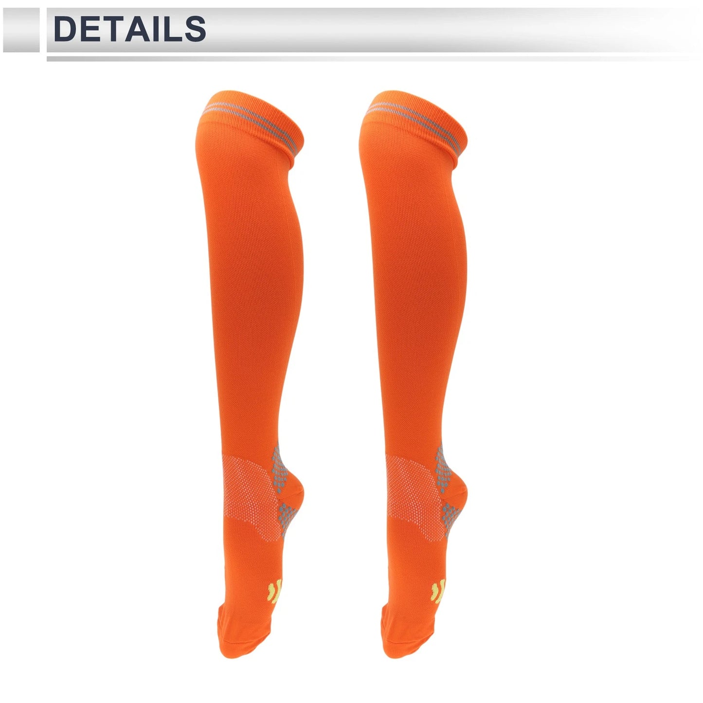 Cycling Socks Anti-Slip Size XXL Polka Dot High Orange Blue