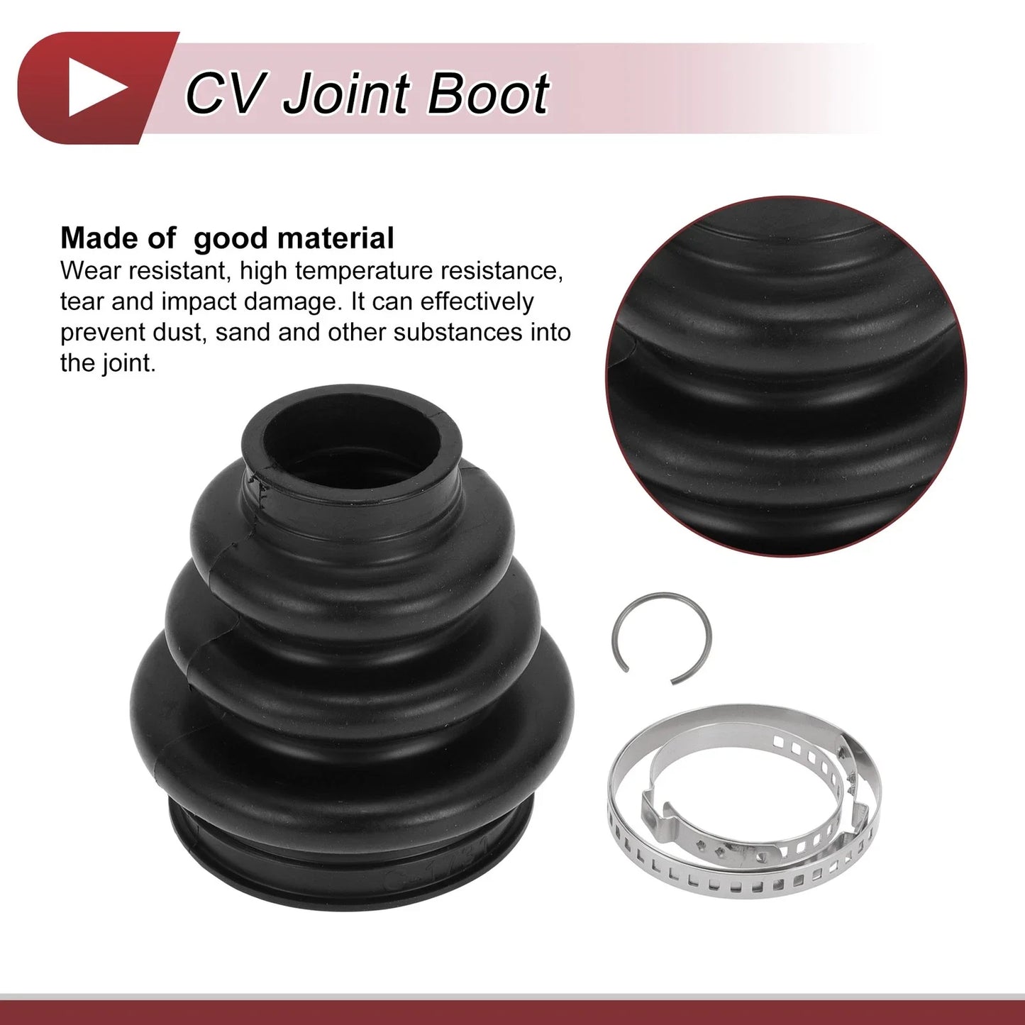 CV Joint Boot Kit with Clamps for BMW 535i (2008 - 2010)