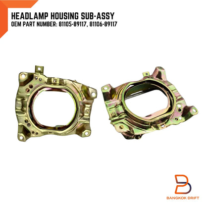Headlight Square Housing Lamp Bucket for Toyota Hilux Ute (1981-1983)