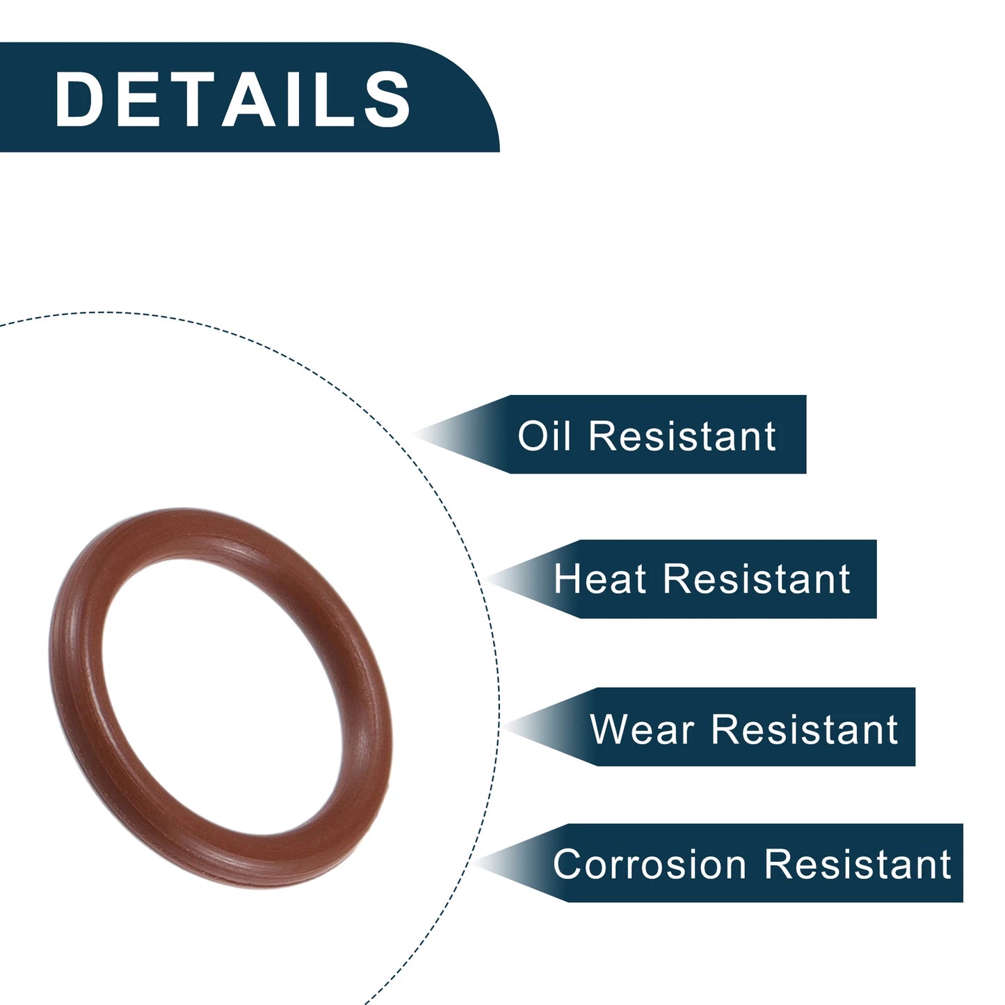100pcs FKM Rubber O Ring Seal Gasket 8mm ID x 1.5mm CS for Universal Fit