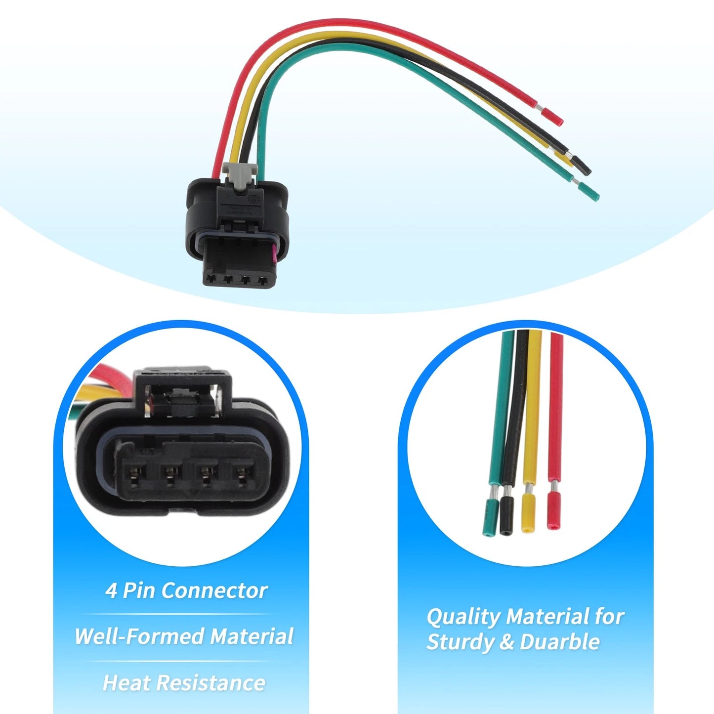 4Pcs Ignition Coil Connector Plug Harness for Genesis G70 (2020–2023) No. 273002E601
