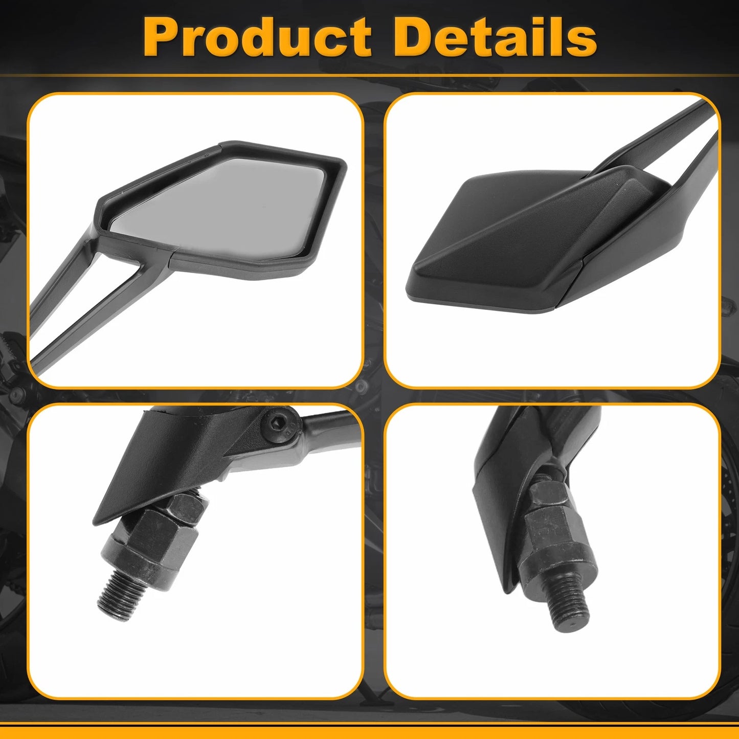 Set of 2 Rear View Mirrors for Kawasaki Z1000 (2014–2021)