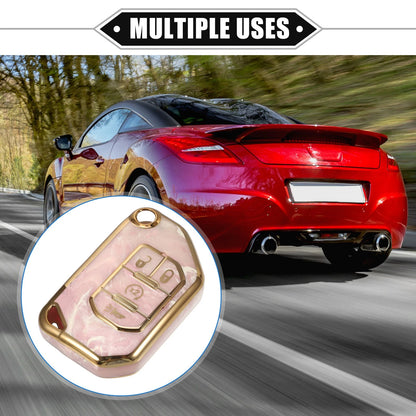 4 Button Remote Key Fob Cover Shell for Jeep Wrangler JL JLU (2018–2023) TPU Pink