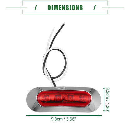 Set of 2 Universal Waterproof Red Green Interior Navigation Lights for Boat