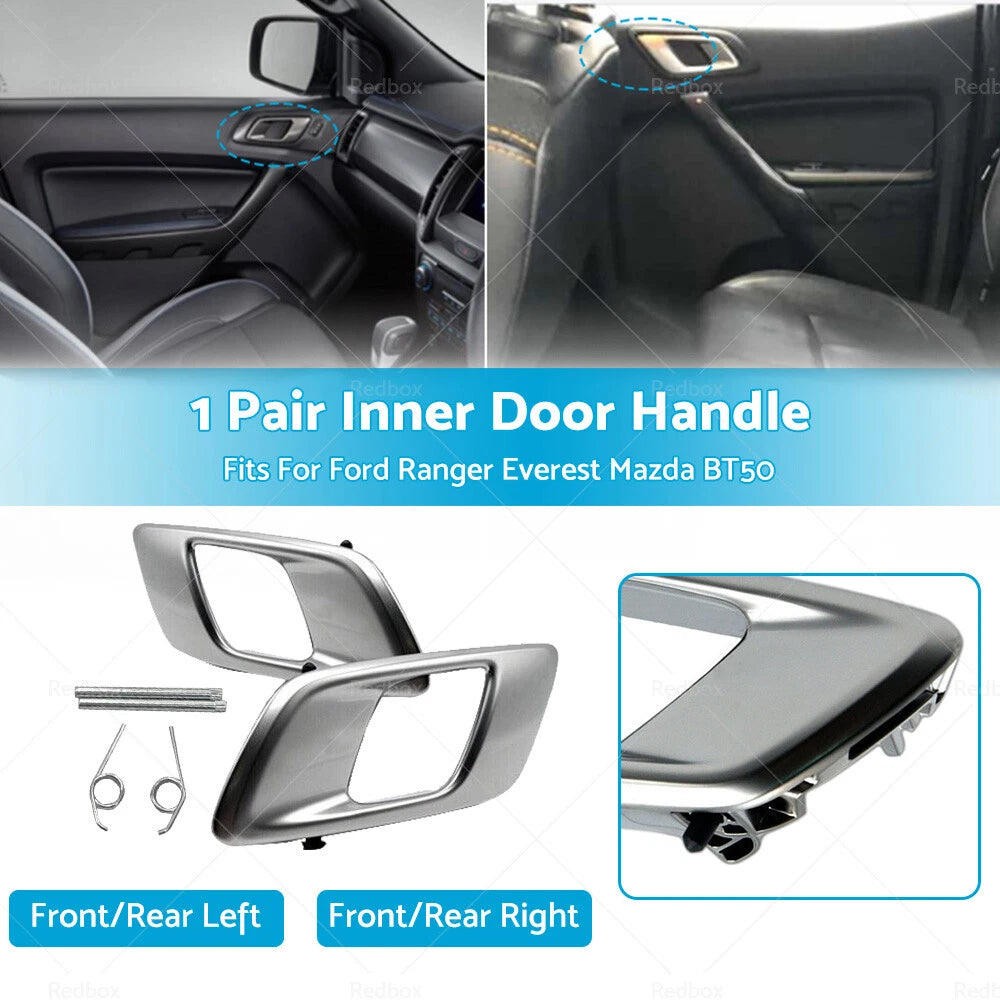 1 Pair Inner Door Handle for Ford Ranger, Everest, Mazda BT50 (2006-2023)