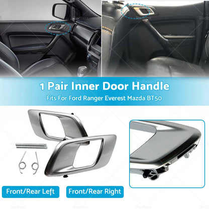 1 Pair Inner Door Handle for Ford Ranger, Everest, Mazda BT50 (2006-2023)