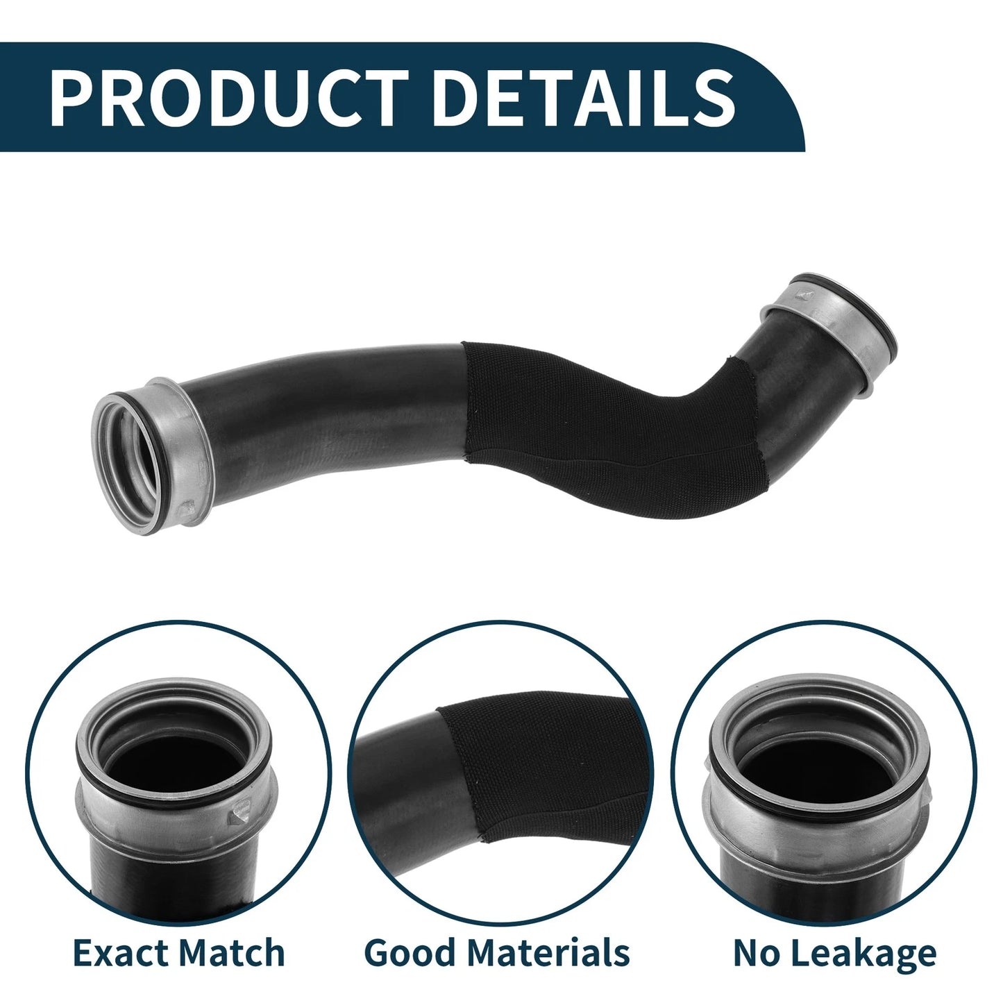 Radiator Hose for Mercedes-Benz E-Klasse W211 (2003–2009) No. 2115282082 Black