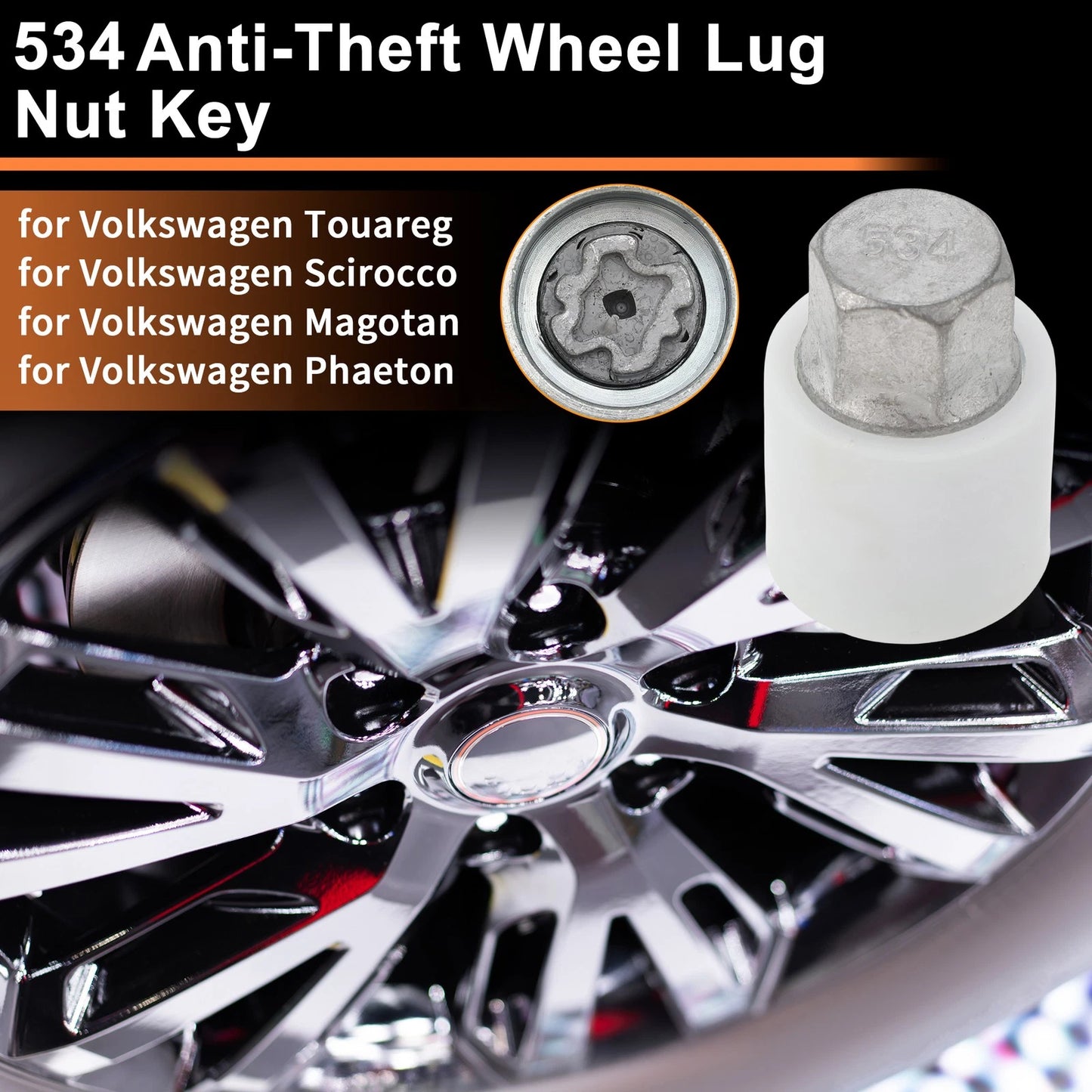 Wheel Lock Lug Nut for Volkswagen Touareg (2004–2017) #534
