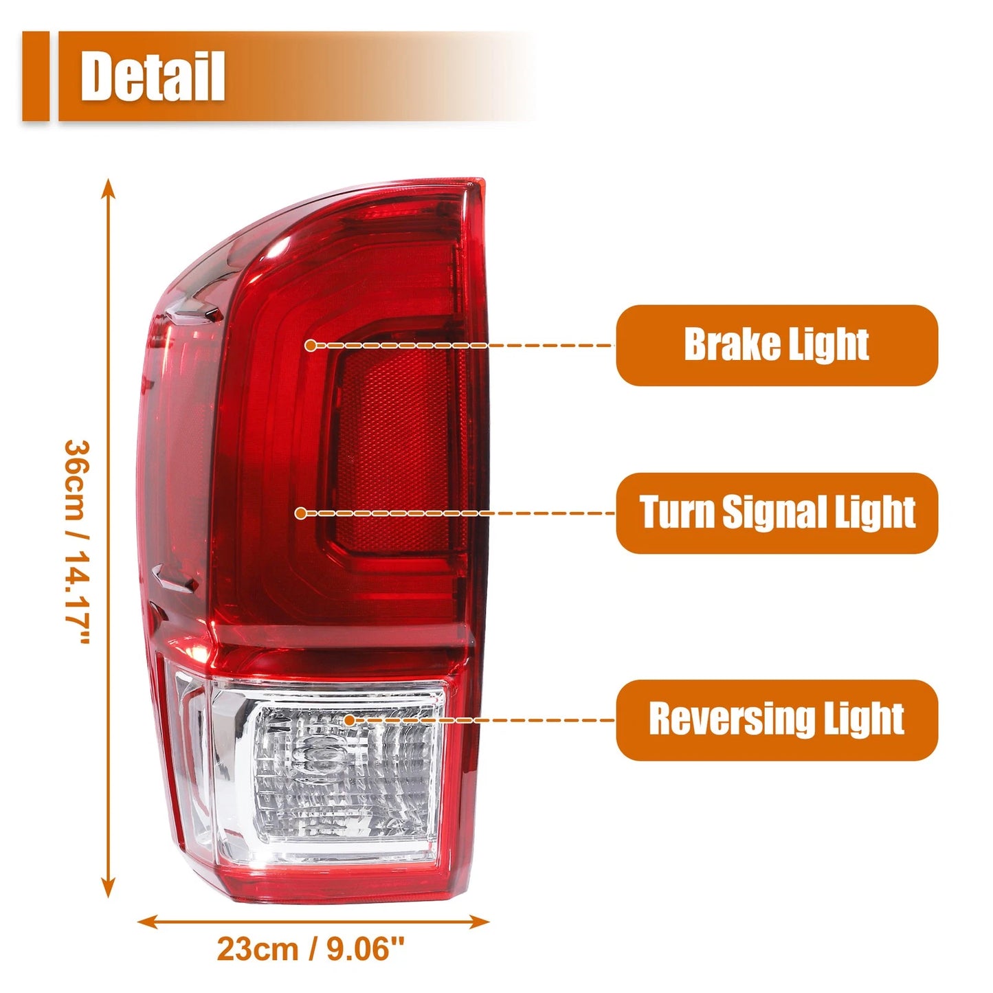 Left Side Tail Light Assembly for Toyota Tacoma (2016–2019) No. 81560-04170