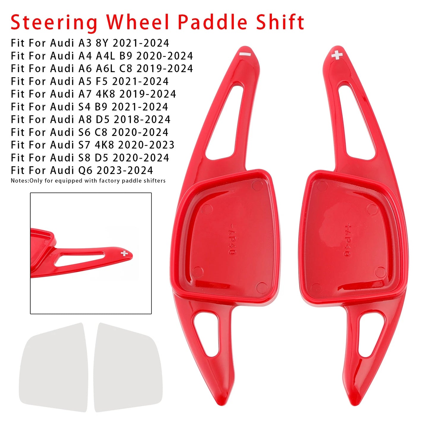 Shift Paddles for Audi RS4 RS3 RS5 (2013–2021) Aluminum Red