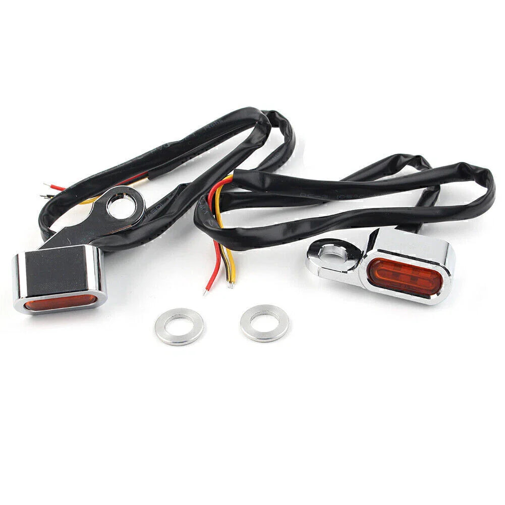 Chrome Front Turn Signal Lights for Harley Dyna (1996-2017)