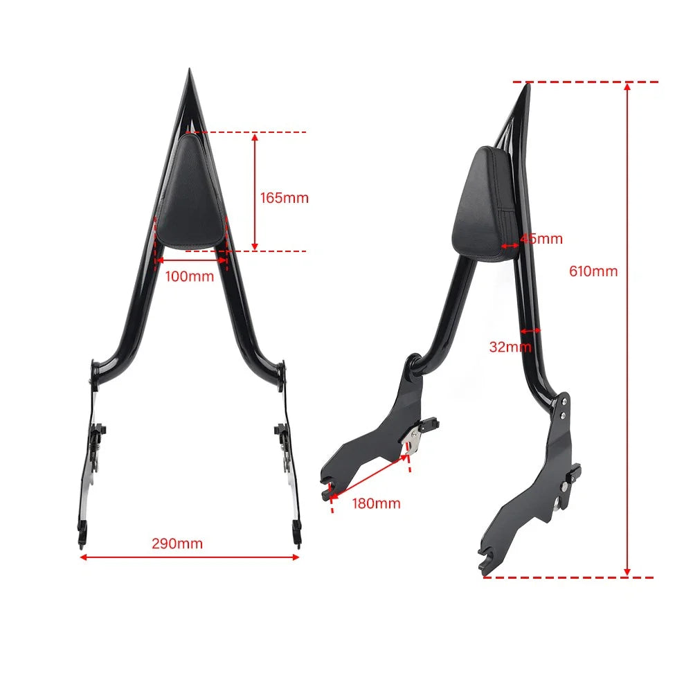 Sissy Bar Passenger Backrest for Harley Softail Fat Bob FXFB FXFBS (2018-2023)