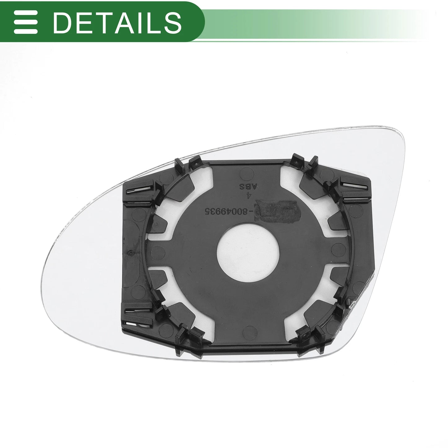 Convex Right Side Mirror Glass Replacement for Audi A2 (2000–2005)