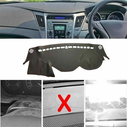 RHD Leather Dash Pad Cover Mat for Hyundai Sonata (2011–2014)