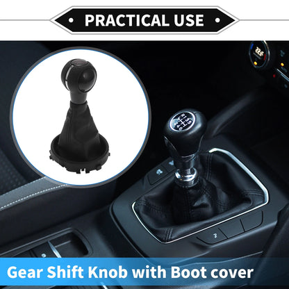 5 Speed Manual Shift Knob with Boot Cover for Mini Cooper F55 F56 (2014–2023)
