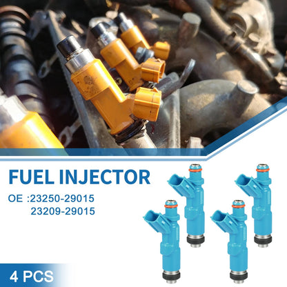 Set of 4 Fuel Injectors No.23250-29015 for Toyota Yaris (1999–2005) 1.0L 1.3L