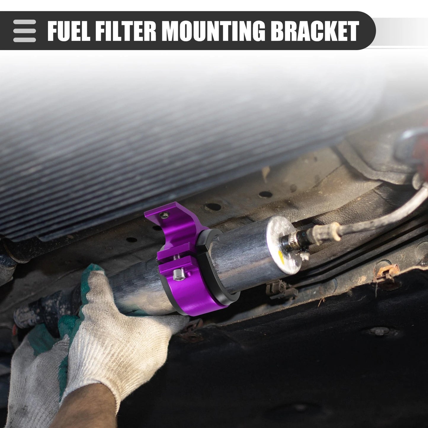 2X Fuel Filter Mounting Bracket Clamp 50mm ID for Universal Fit
