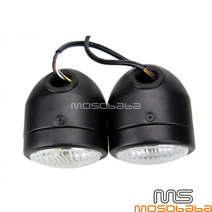 4" Black Dual Round Headlight for Honda Harley Cafe Racer