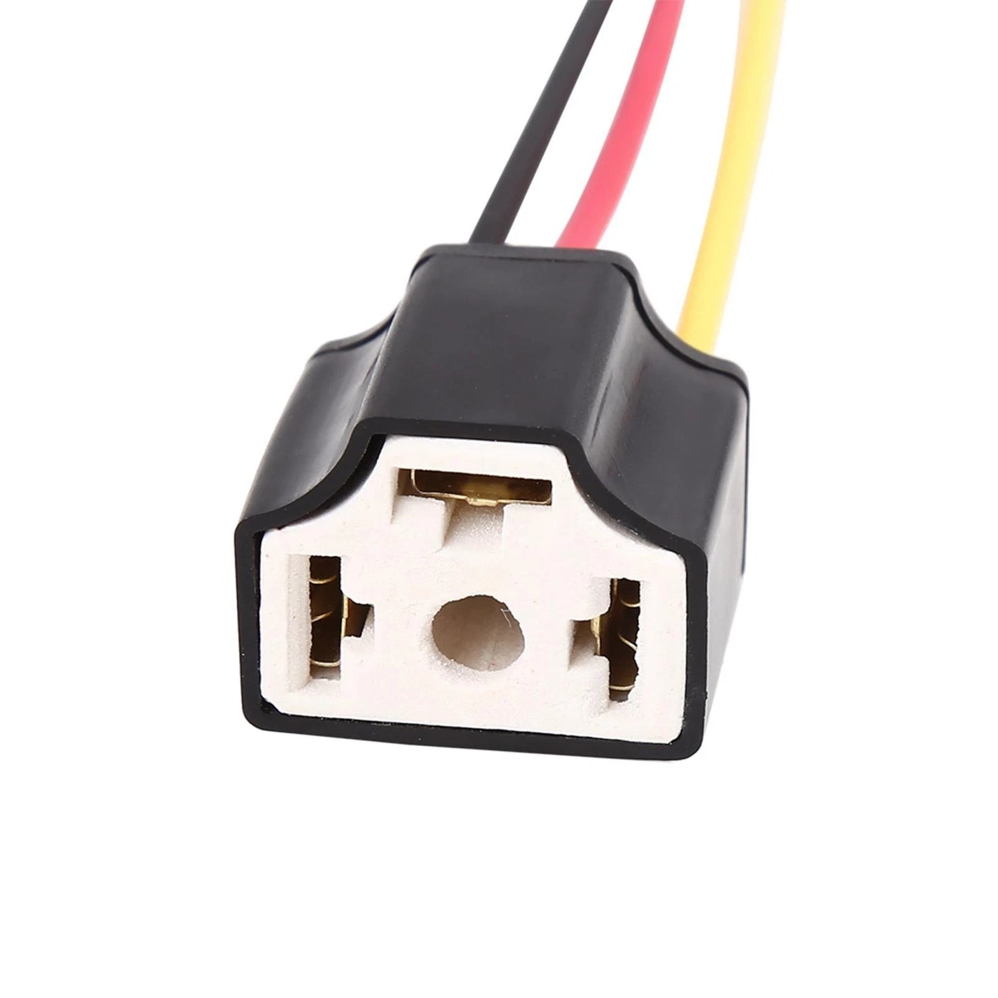 Set of 4 H4 Car Light Socket Female Ceramic Headlight Wire Harness Connectors for Various Models
