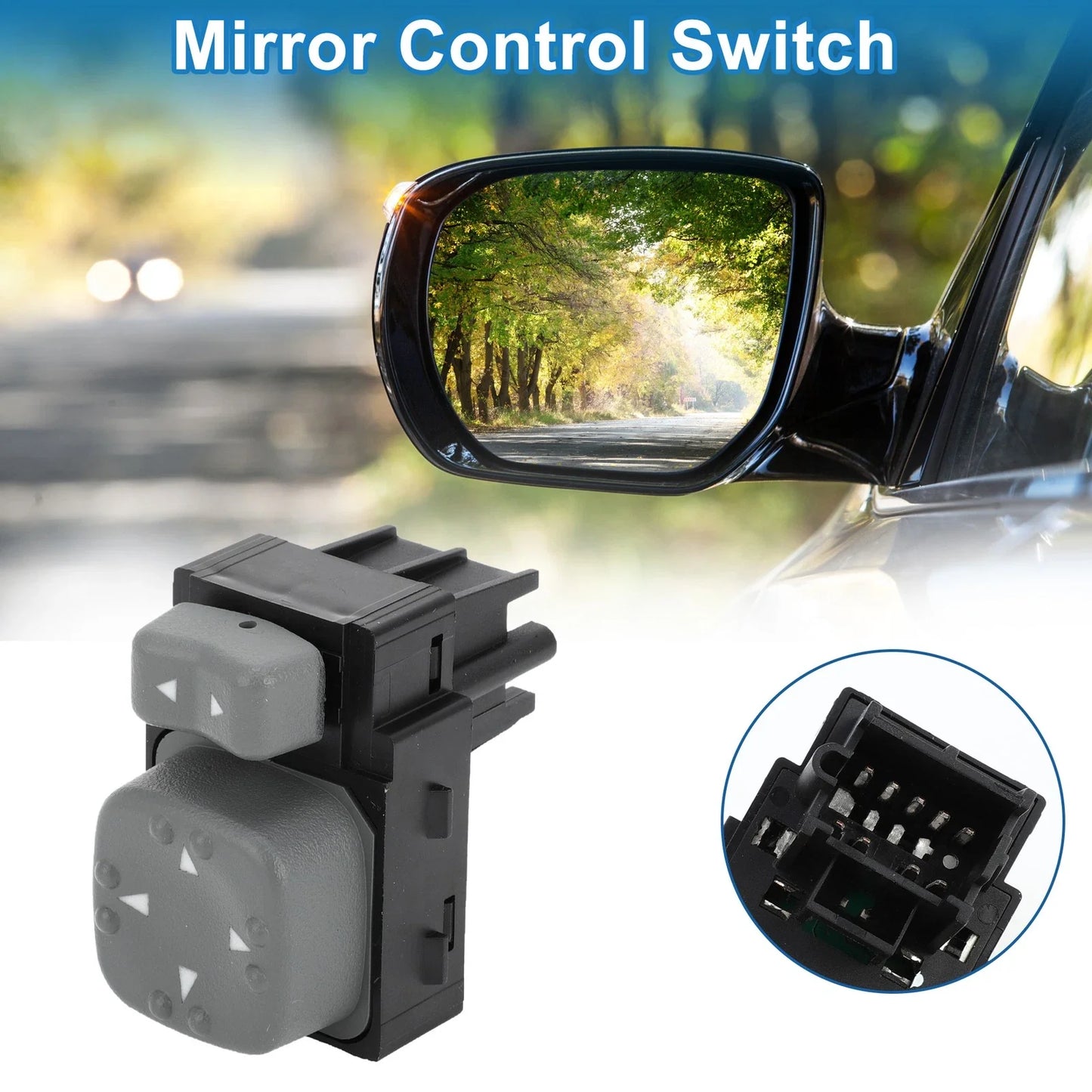 Car Mirror Switch for Chevrolet Blazer S10 2002-2005 Plastic Black Gray 1 x