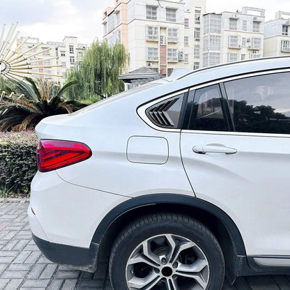 Carbon Style Quarter Window Louvers Shutter Cover Trim for BMW X4 (2014–2018)