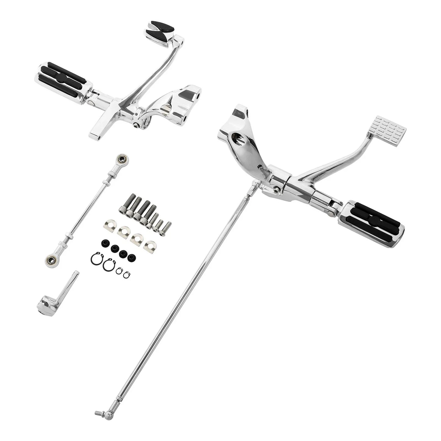 Chrome Forward Control Pegs & Linkage Levers for Harley Sportster (2004-2013)