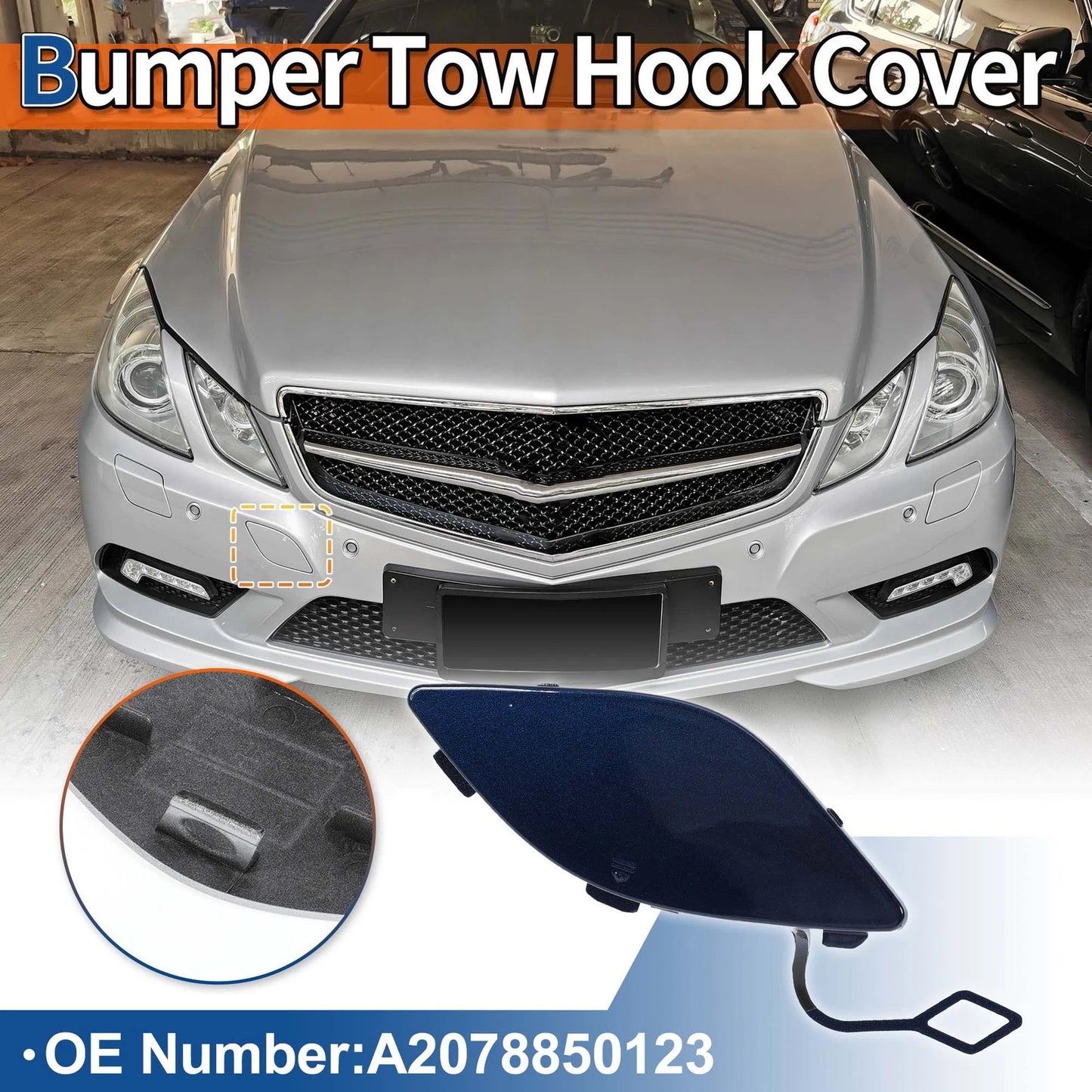Tow Hook Cover for Mercedes-Benz (A2078850123) Jewelry Blue