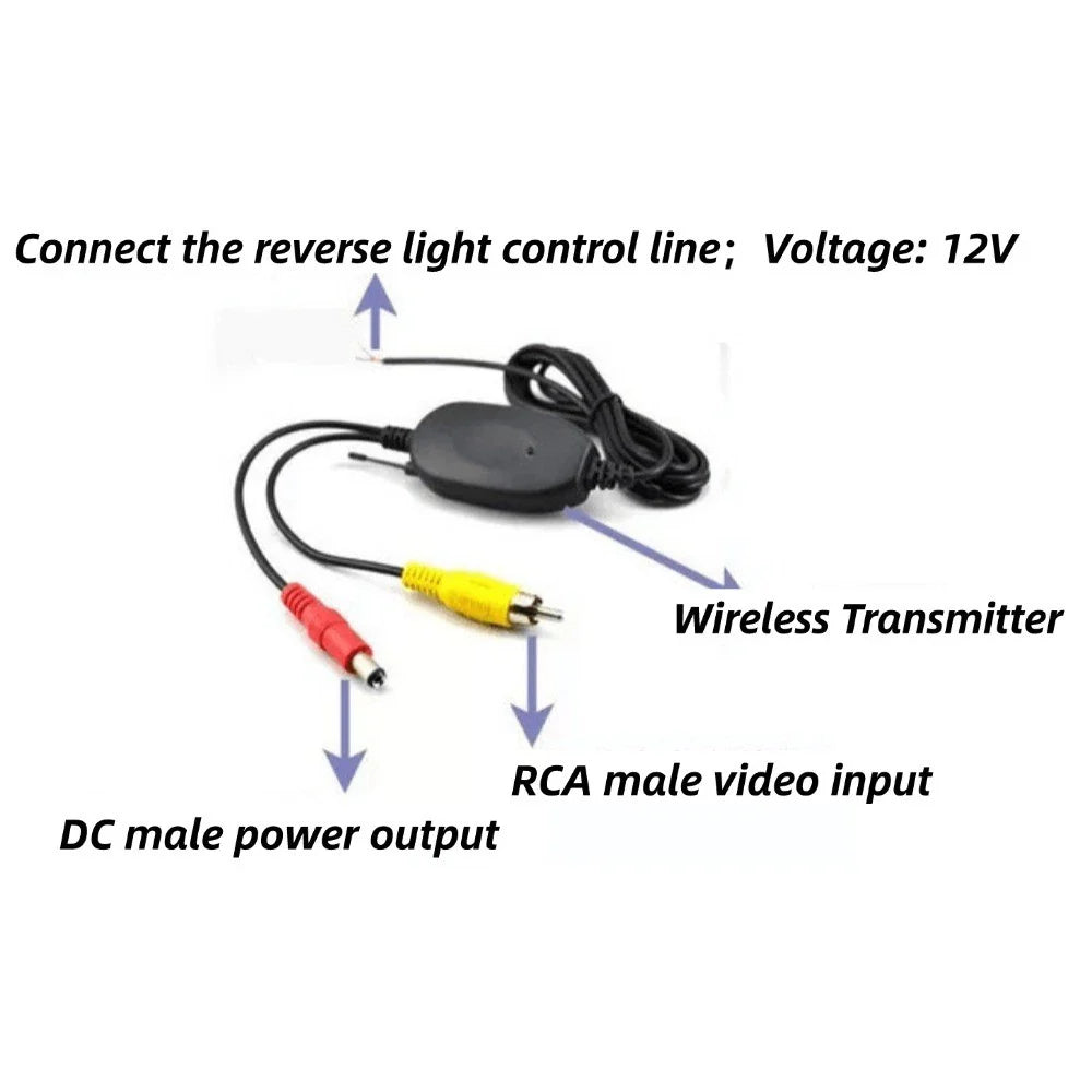 Bluetooth Wireless RCA Video Transmitter & Receiver for Rear View Backup Camera