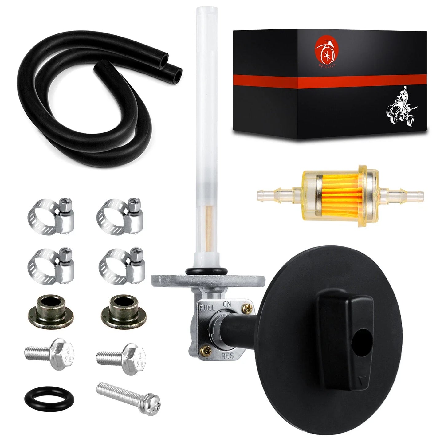 Tank Switch Valve Petcock & Lever Screws for Honda Foreman TRX500 (2005–2011)