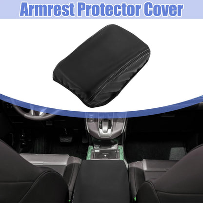 Center Console Armrest Cover for VW Golf 8 (2020–2023) Black Faux Leather