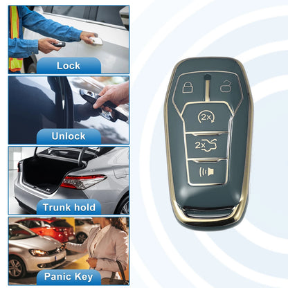 TPU Remote Key Fob Case Cover 5 Button for Ford Fusion F150 (2013–2020)