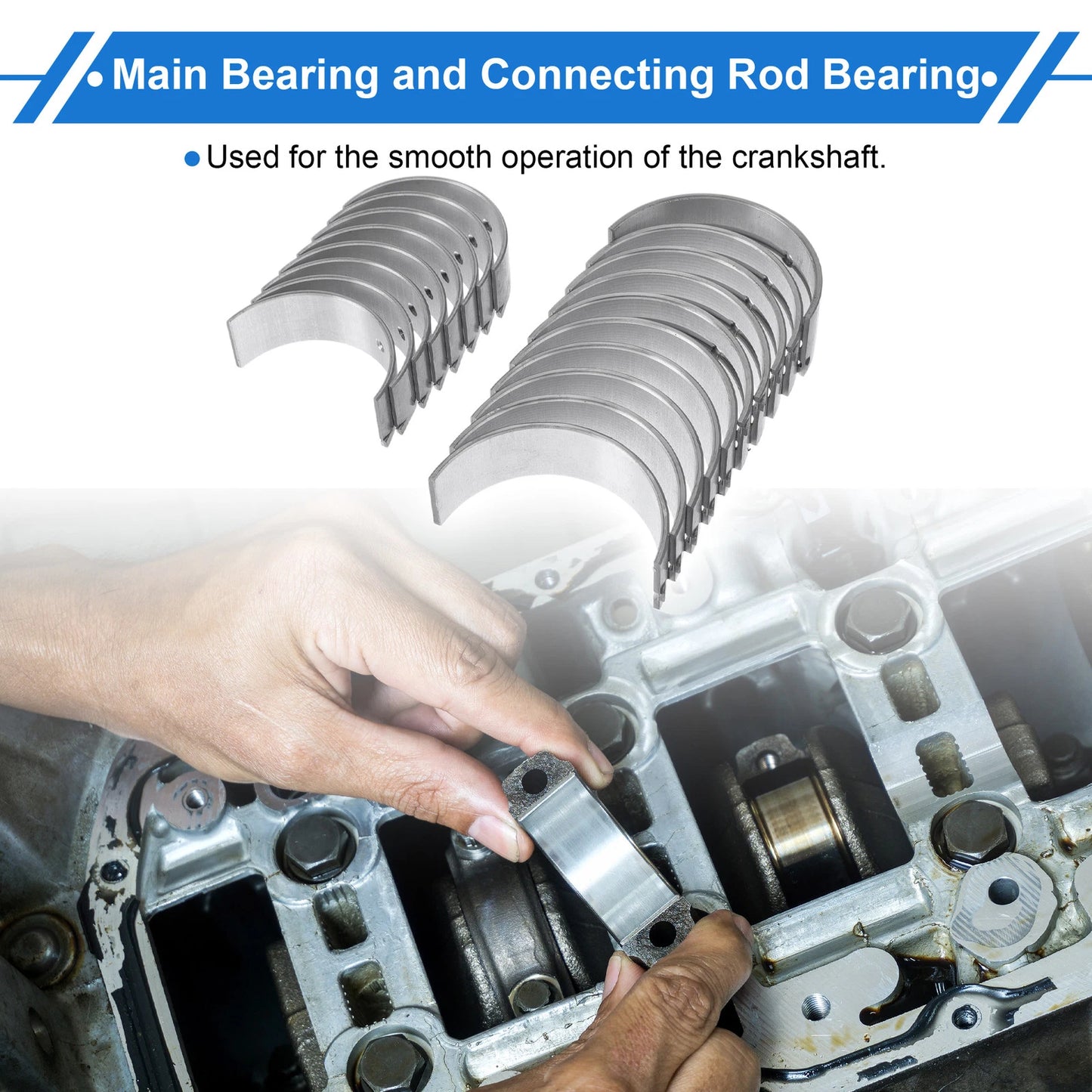 Main Bearing Connecting Rod Bearing Kit No. 122076N210 for Nissan Altima (2002–2006)