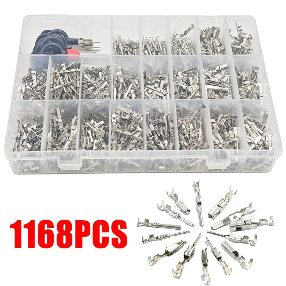 Portable 1168PCS Electrical Connectors with Essential Pin Puller Tool