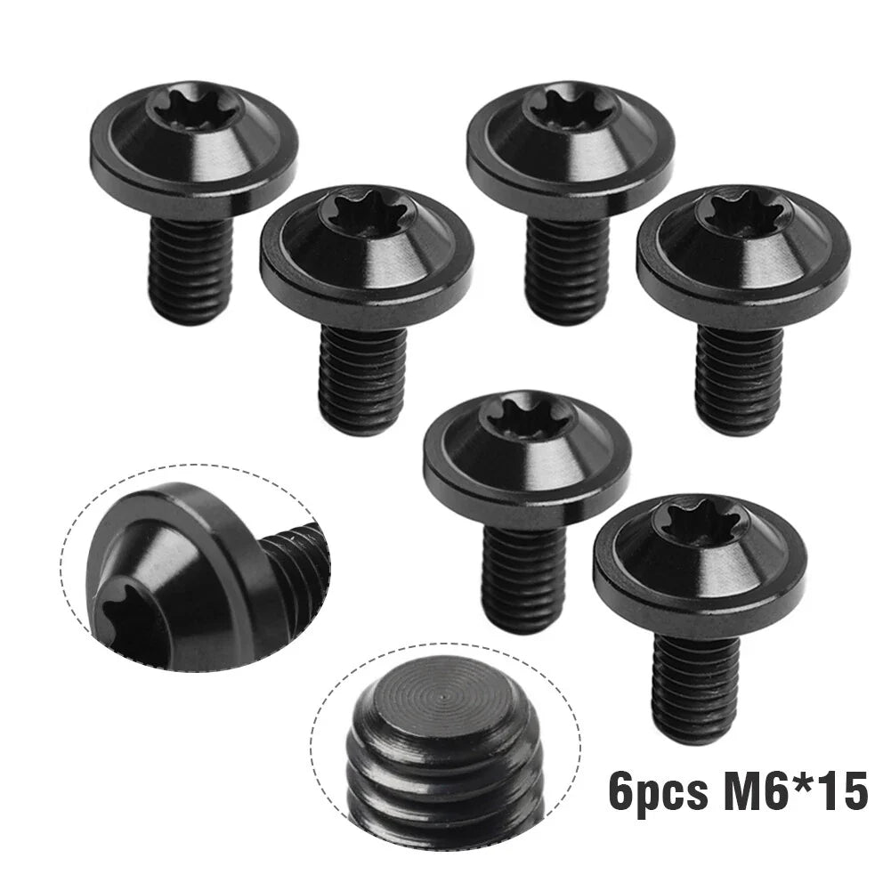 6 x Black Titanium M6x15mm Torx Head Bolts for Bike Motorcycle