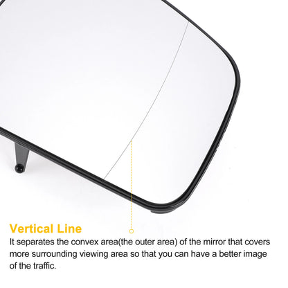 Right Side Heated White Mirror Glass for Mercedes A Class W169 W245
