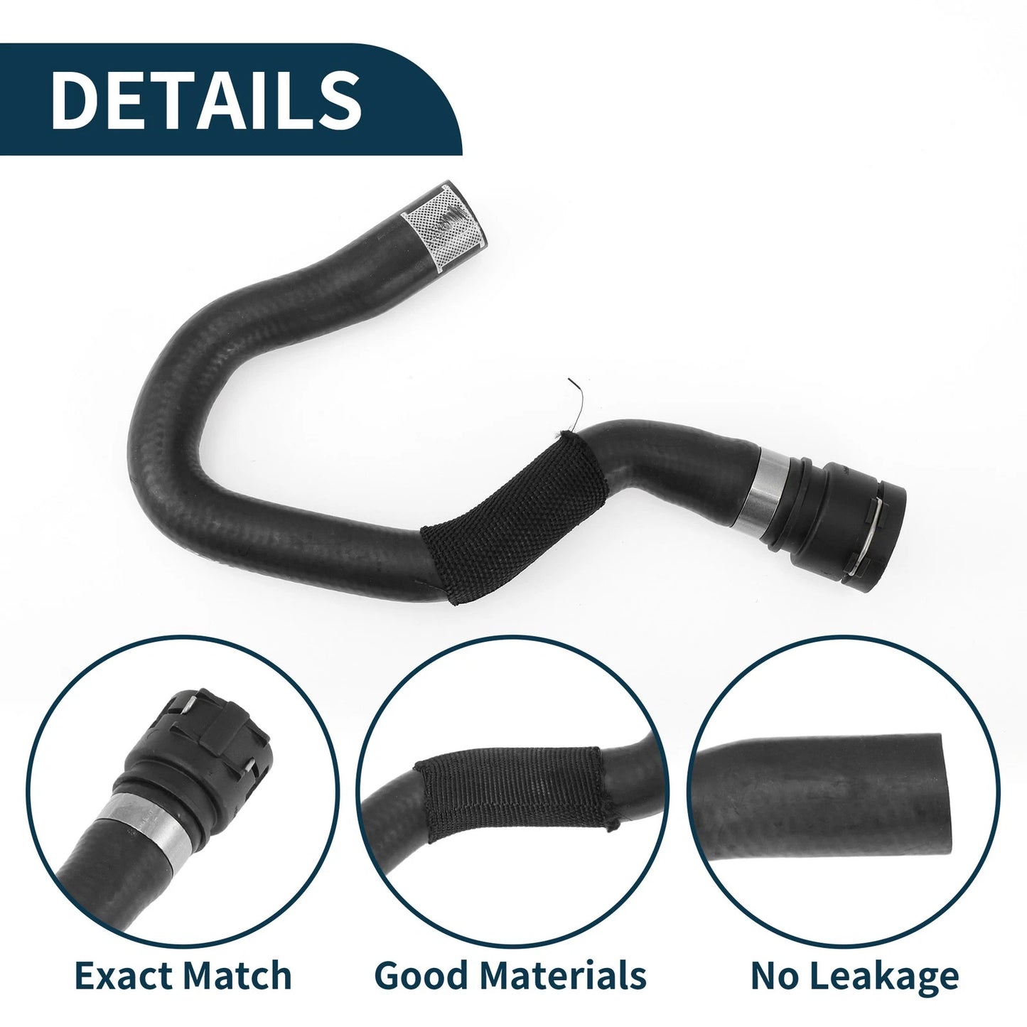 Radiator Hose Coolant Pipe for Audi A4 Quattro (2009–2016) No. 8K1819376J Rubber