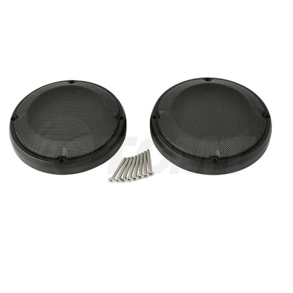 6.5" Black Lower Vented Speaker Grills for Harley Touring (1983-2024)
