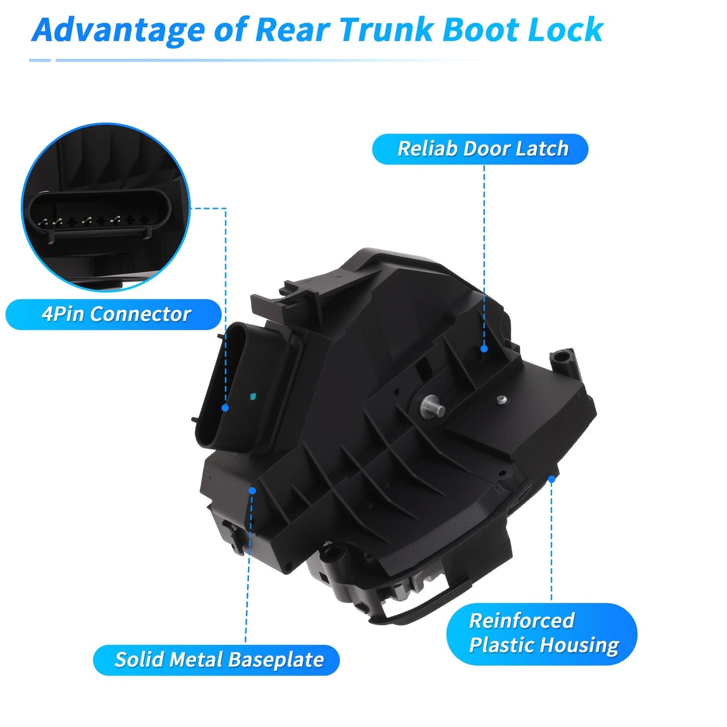 Rear Trunk Latch Lock Actuator for Ford Edge (2015–2016) 4 Pins BF6AA26413AE