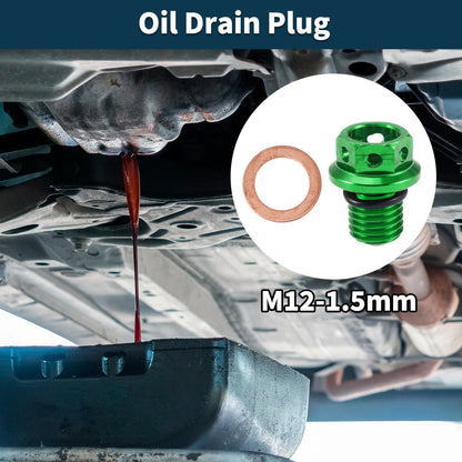 M12x1.5 Magnetic Oil Drain Plug for Universal Applications