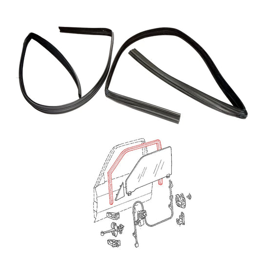 Door Window Glass Run Channel for BMW 3 Series M3 E30 Coupe 1984-1991