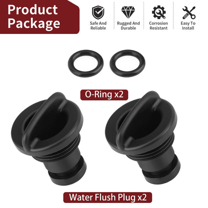 Set of 2 Water Flush Plugs for Suzuki DF 25 30 60 70 90 100 115 140 HP (1998–2019)