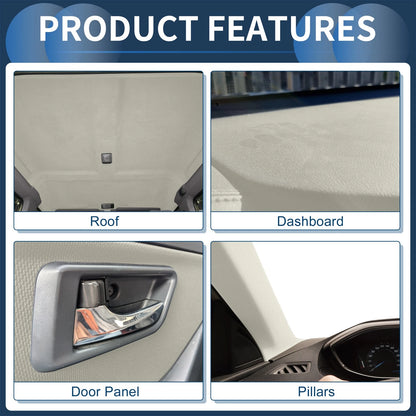 Mesh Fabric Headliner for Car Roof Repair 85"x48" Light Gray