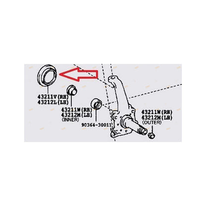 Front Inner Stub Axle Seal for Toyota Hilux IFS 4x4