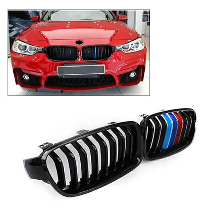 Gloss Black M Color Front Grille for BMW F30 (2012-2018)