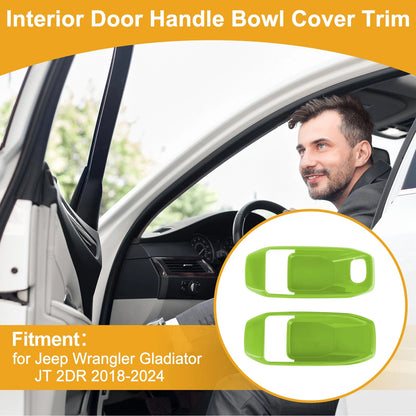 Interior Door Handle Bowl Cover Trim for Jeep Wrangler Gladiator JT (2018–2023)