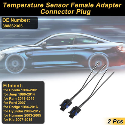 2X 2 Pin Temperature Sensor Connector Plug for Honda (1994–2001) No. 388862305