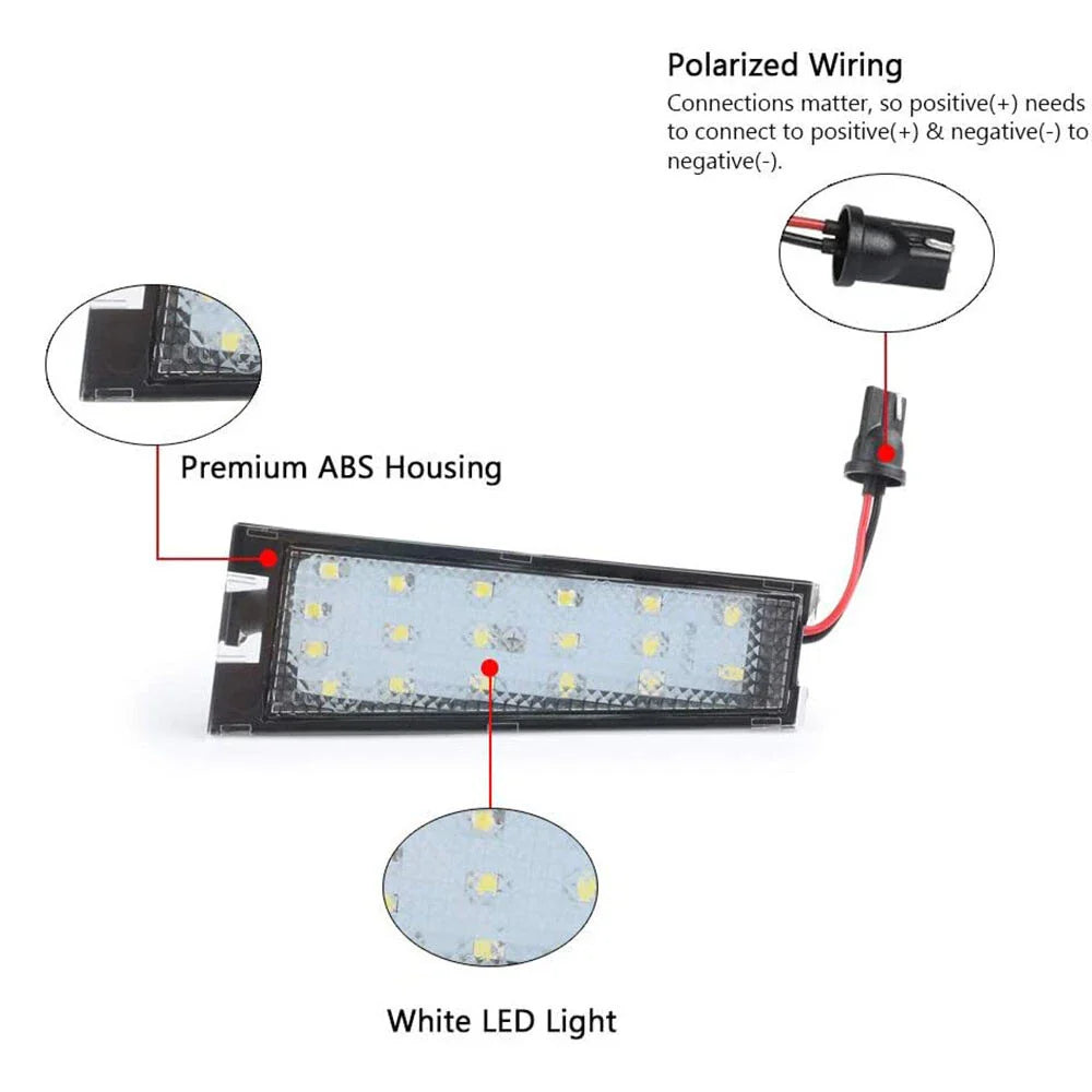 White LED License Plate Lamps  for Cadillac CTS (2003-2019)