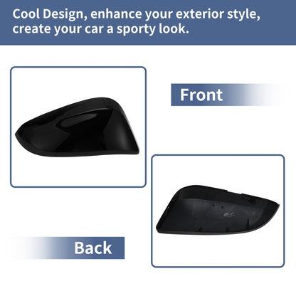 Right Side Mirror Cover Cap Replacement Gloss Black for Toyota 4Runner (2010–2023)