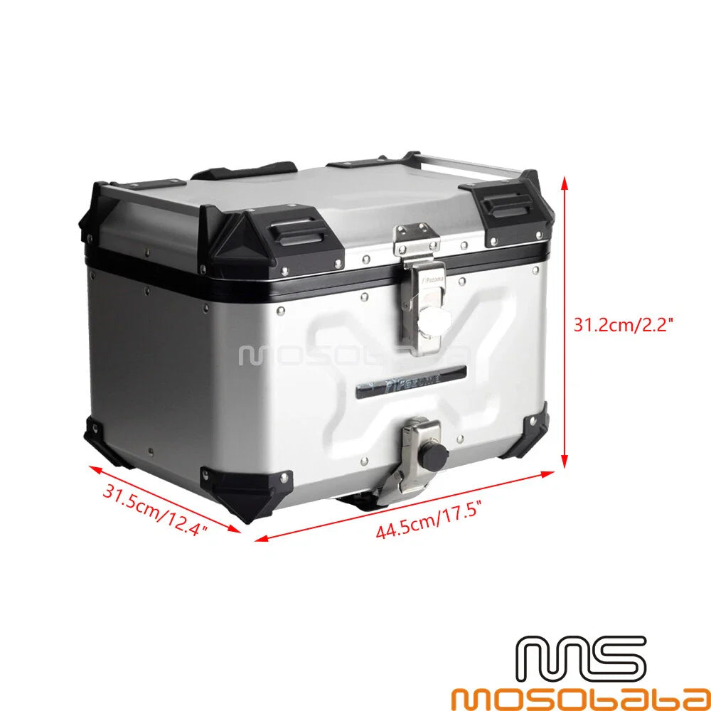 Silver Tail Box Luggage Case with Rack for Harley Softail FXLR (2018)