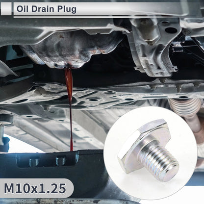 Set of 1 M10x1.25 Engine Oil Drain Plug with Gasket for Car Motorcycle